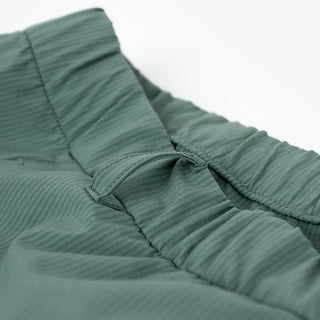 detail view of the elastic waistband of the ciele athletics CCPants unisex running pants from the Lifestyle Edition collection, in silver pine color