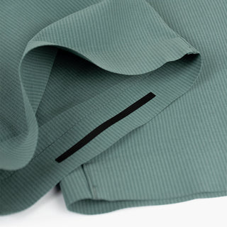 detail view of the leg opening of the ciele athletics CCPants unisex running pants from the Lifestyle Edition collection, in silver pine color