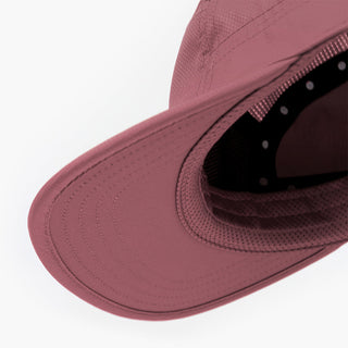 underbrim view of the ciele athletics GOCap unisex running hat in deco rose color