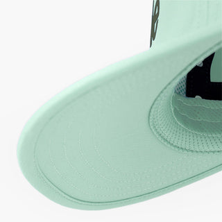 underbrim view of the ciele athletics GOCap unisex running hat in dusty turquoise color