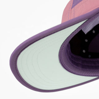 underbrim view of the ciele athletics GOCap unisex running hat in deco rose color