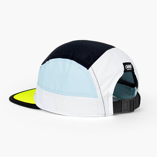 back view of the ciele athletics GOCap unisex running hat in black and white color
