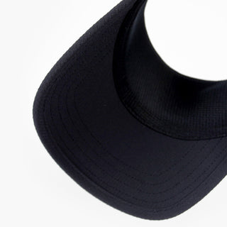 underbrim view of the ciele athletics TRLCap unisex running visor with curved brim in black color
